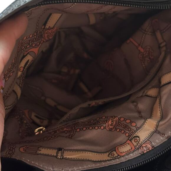 Womens Purse Black Mid-Size Shoulder Hand Bag Converts Removable Strap Office - Picture 7 of 8